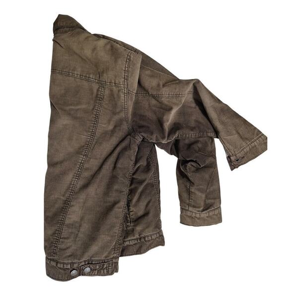 Gap Y2K VTG Brown Corduroy Fleece Lined Truckers Jacket Men Sz XL Distressed - Picture 5 of 7